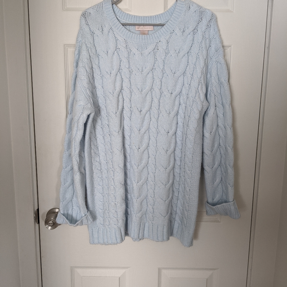 Light blue soft Rachel parcel sweater